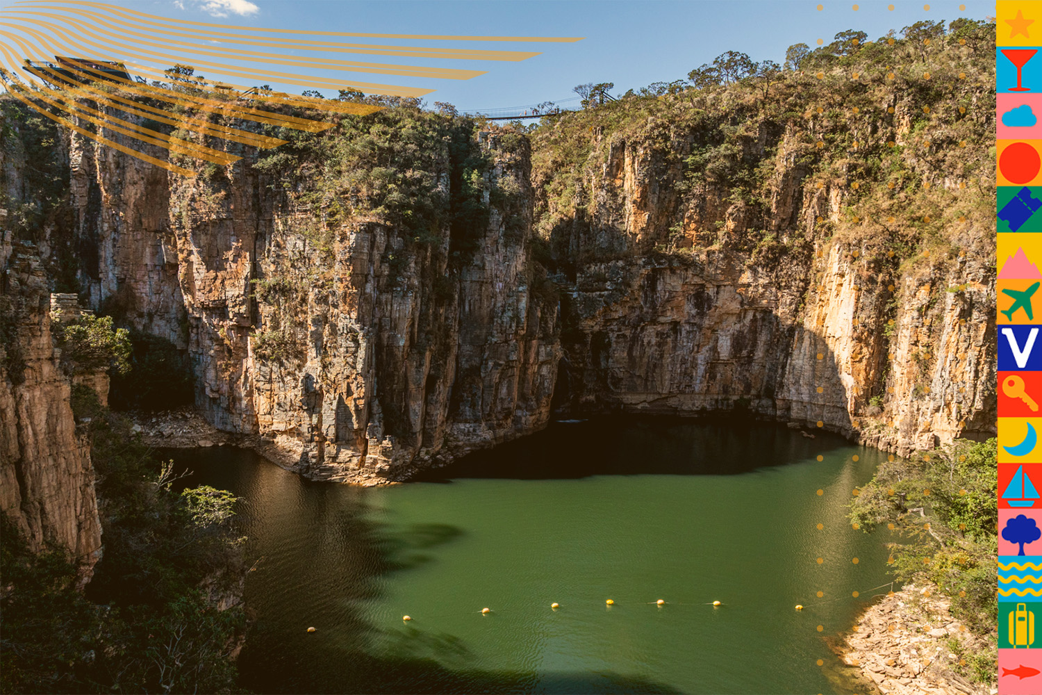 Visita aos Canyons de Capitólio - terrestre e náutico